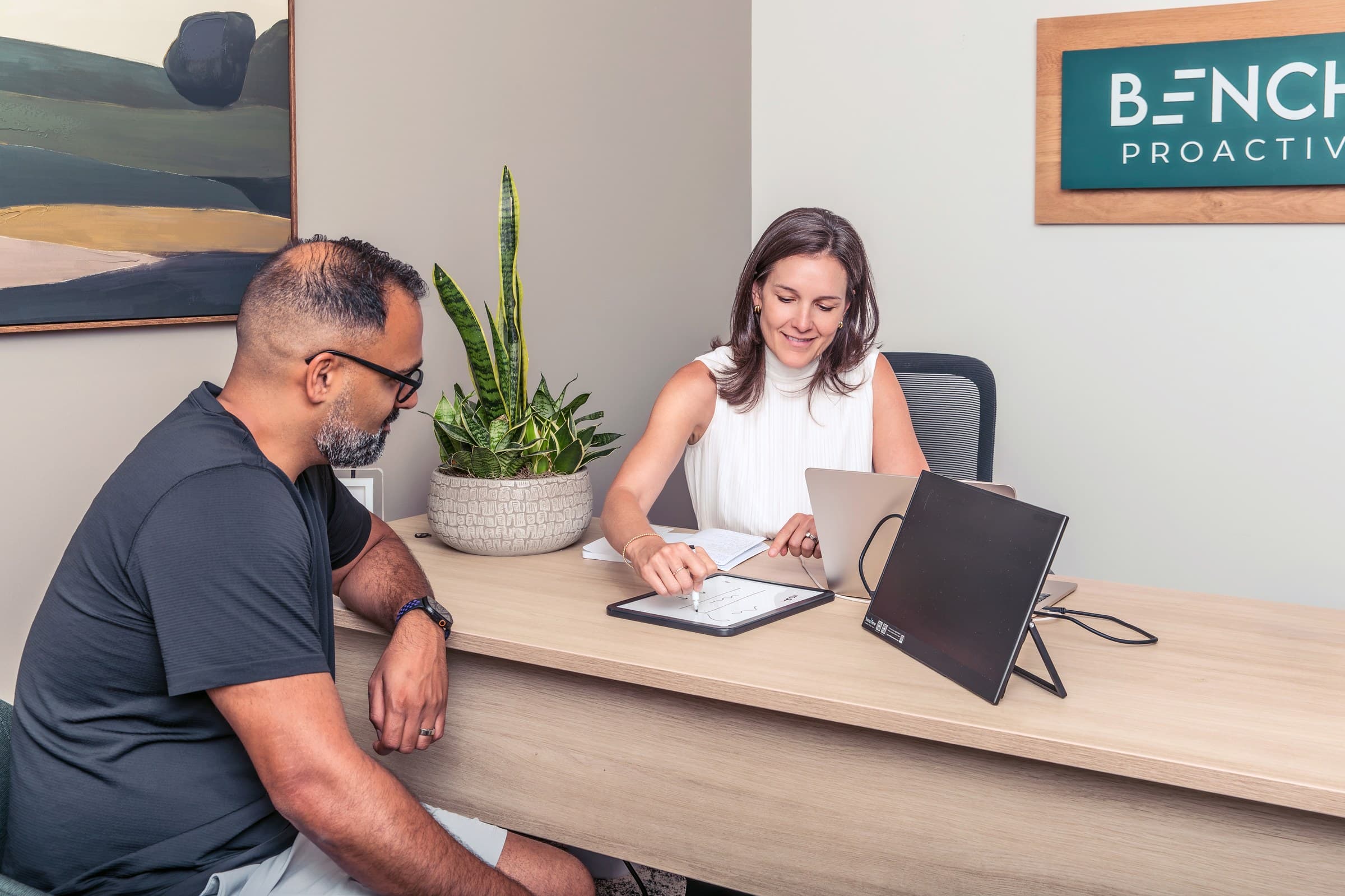 Physician meeting with a Lifestyle member for a private results review