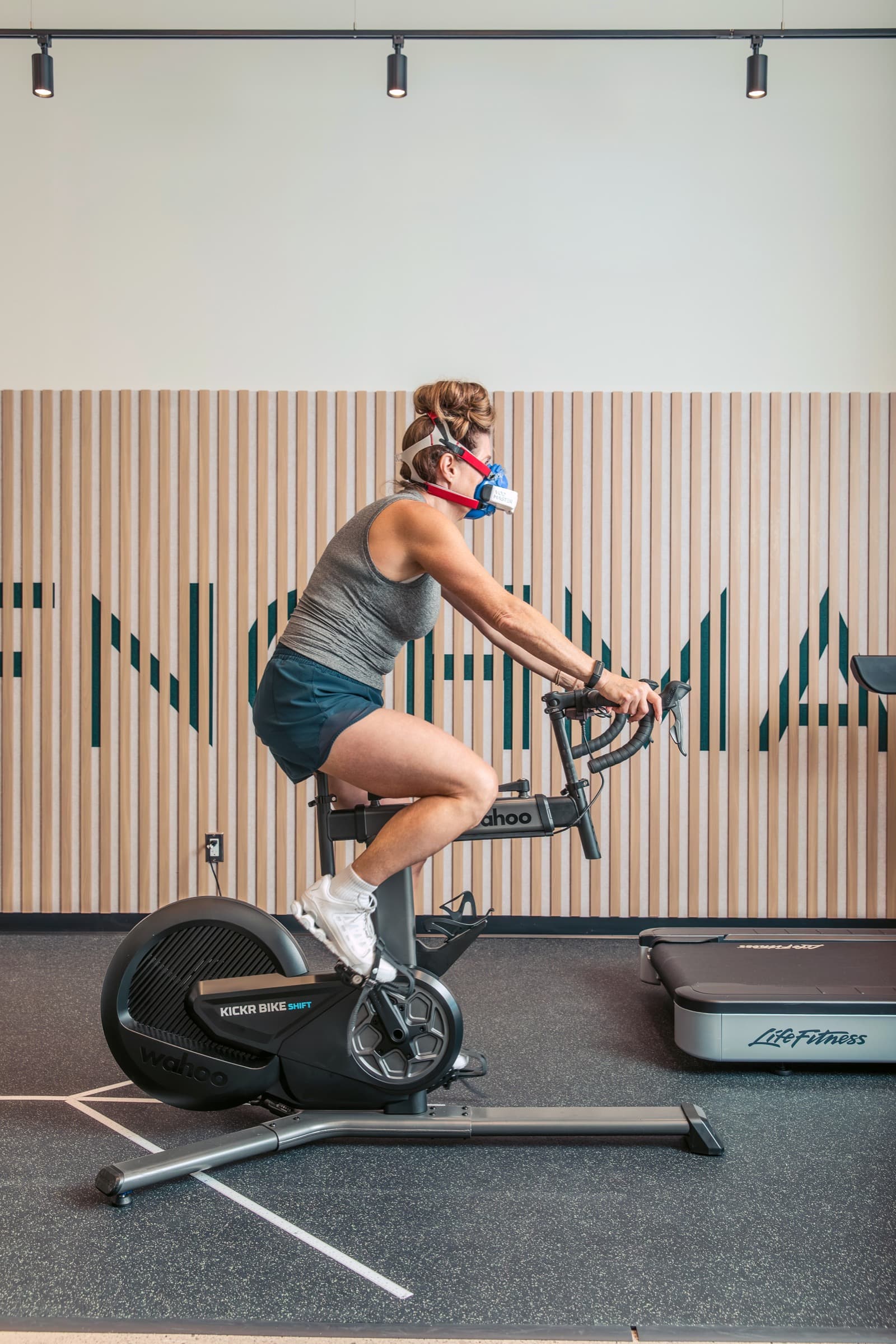 Member completing a VO2 max bike assessment at Benchmark
